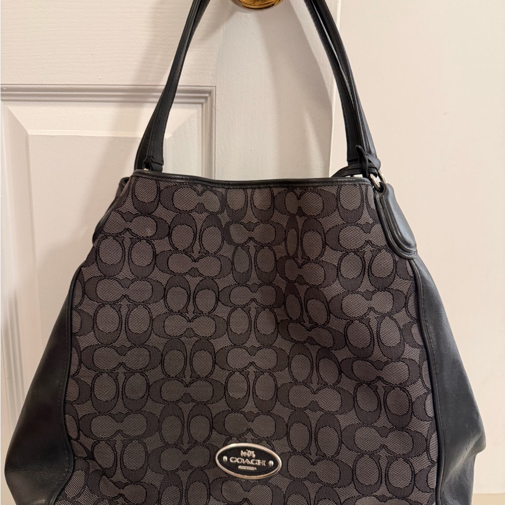 Coach Black and Gray Shoulder Bag